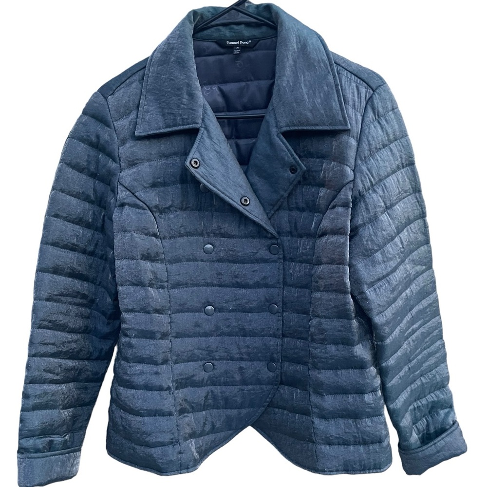 Samuel Dong Quilted Gray Jacket Size Medium